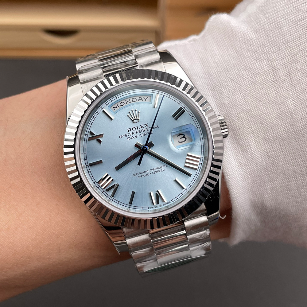 최고퀄 RC공장 롤렉스 데이데이트 플래티넘 다이얼 화이트 골드 금통 40mm 228236