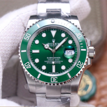 최고퀄 VS공장 롤렉스 서브마리너 그린 헐크 다이얼 40mm 116610