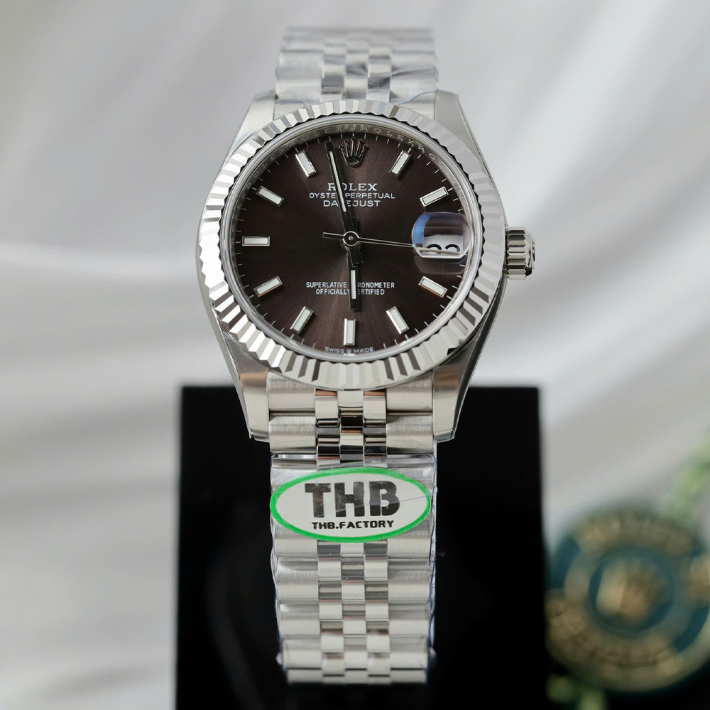 최고퀄 THB공장 여성용 롤렉스 데이저스트 다크 그레이 다이얼 스틸 31mm