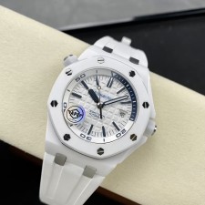 최고퀄 APS공장 오데마피게 오프쇼어 다이버 화이트 다이얼 러버밴드 42mm 15707