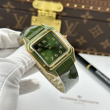 최고퀄 까르띠에 산토스 뒤몽 그린 다이얼 27×34.5mm