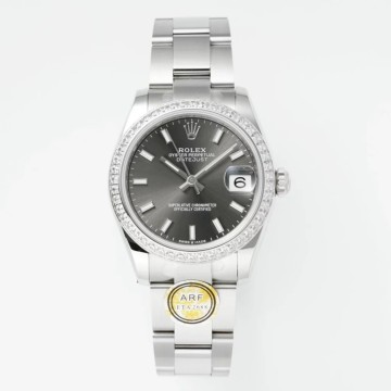 최고퀄 ARF공장 여성용 롤렉스 데이저스트 그레이 다이얼 다이아 베젤 스틸 31mm 278384