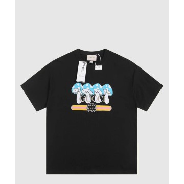 프린트 면 티셔츠