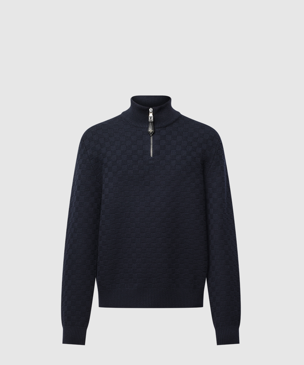 캐시미어 울 블렌드 하프 집 풀오버