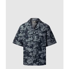 쇼트 슬리브드 데님 셔츠