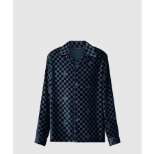 실크 블렌드 벨벳 롱 슬리브드 이브닝 오버셔츠