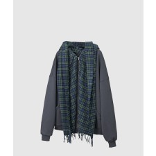스카프 집업 후드티