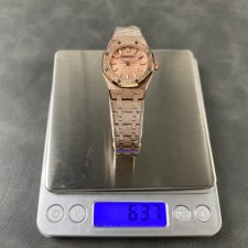 TW공장 오데마피게 여성용 로얄오크 살몬 다이얼 프로스트 로즈골드 금통 23mm 67630