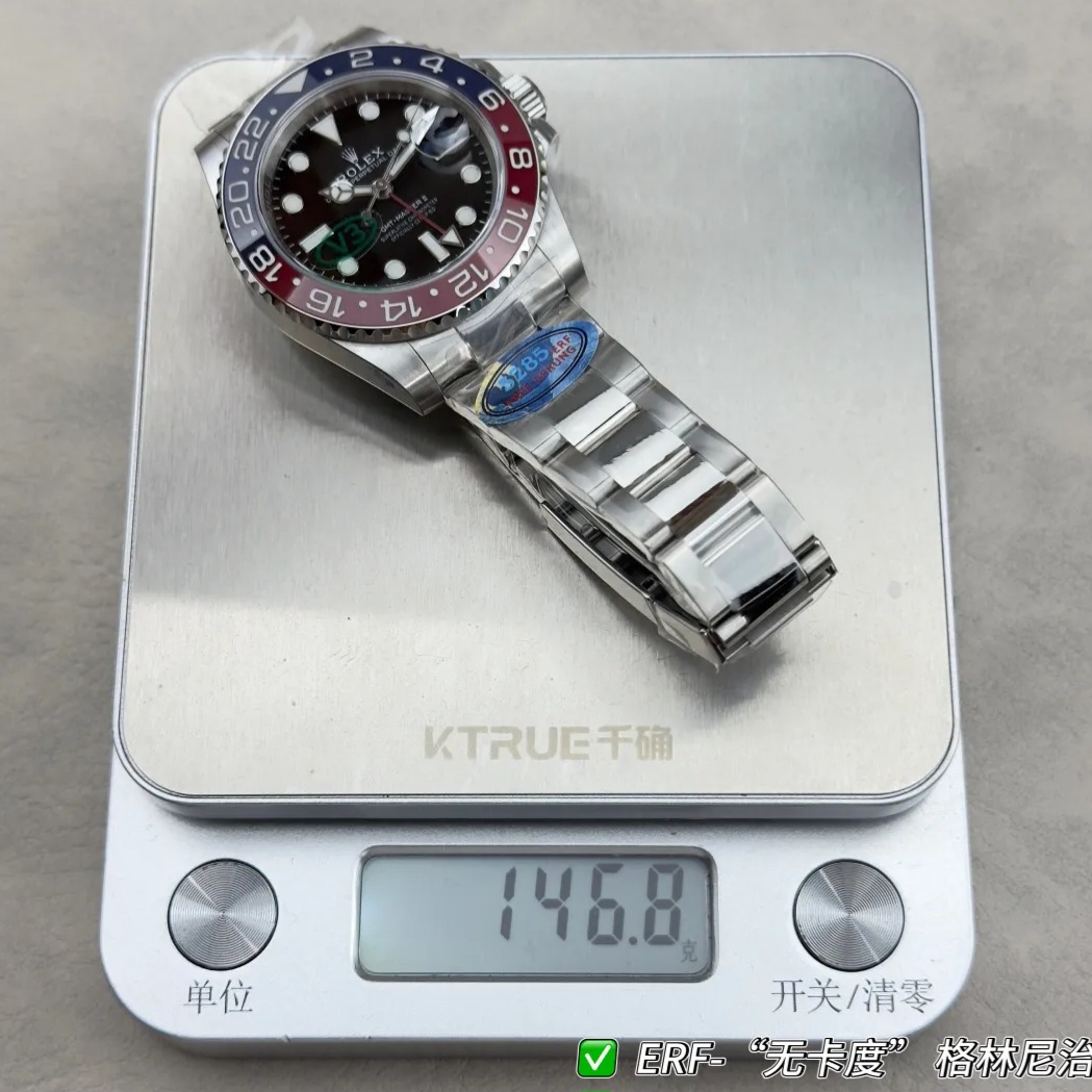 ER 공장 롤렉스 GMT 마스터 펩시 블랙 다이얼 오이스터 40mm 126710
