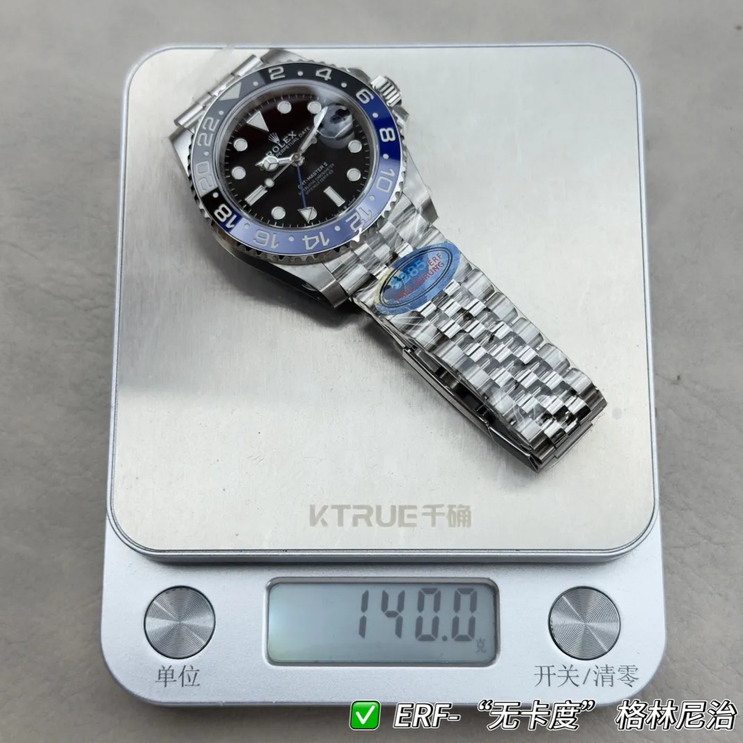 ER 공장 롤렉스 GMT 마스터 베트맨 블랙 다이얼 쥬빌레 40mm 126710
