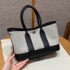 최고퀄 올수공 에르메스 가든파티 23 데님 에크루 & 블랙 네곤다 가죽