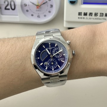 9F공장 바쉐론 콘스탄틴 오버시즈 듀얼 타임 블루 다이얼 42mm 47450