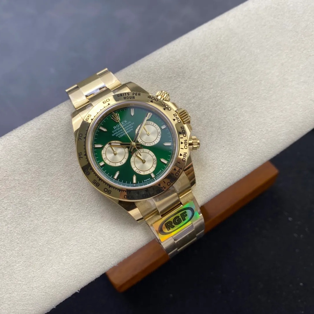 RG공장 롤렉스 데이토나 그린 다이얼 옐로우 골드 금통 40mm 126508