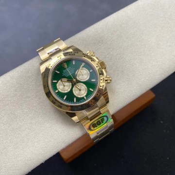 RG공장 롤렉스 데이토나 그린 다이얼 옐로우 골드 금통 40mm 126508