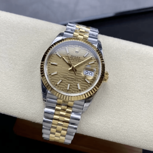 VS공장 롤렉스 데이저스트 36mm 모티프 샴폐인 다이얼 옐로우골드 콤비 126231