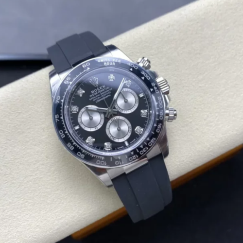 VS공장 V2 롤렉스 데이토나 블랙 8P 다이얼 화이트 골드 금통 러버밴드 126519