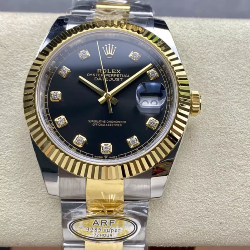 ARF공장 롤렉스 데이저스트 블랙 10P 다이얼 41mm 옐로우 골드 오이스터 콤비 126333