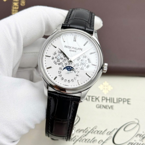 3K공장 파텍필립 퍼페츄얼 캘린더 화이트 다이얼 스틸 40mm 5327