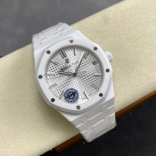 APS공장 오데마피게 로얄오크 화이트 세라믹 화이트 다이얼 15500