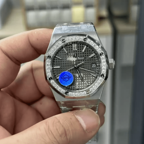 APS공장 오데마피게 로얄오크 그레이 다이얼 37mm 다이아 베젤 15451