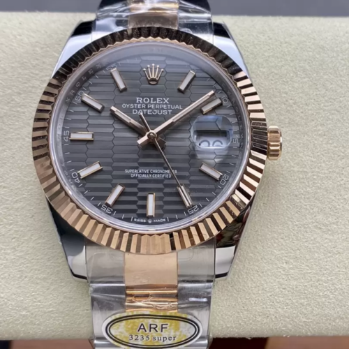 ARF공장 롤렉스 데이저스트 모티프 그레이 다이얼 41mm 로즈골드 오이스터 콤비 126331