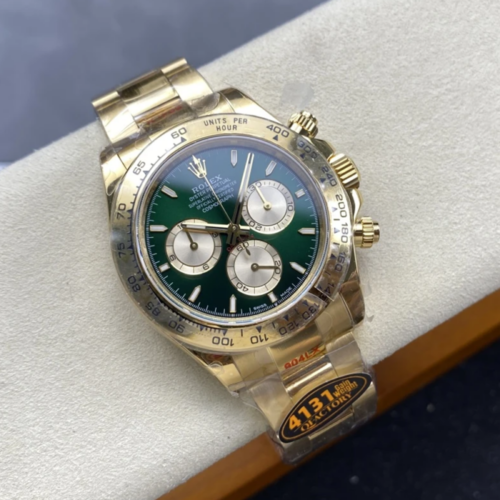 QF공장 롤렉스 데이토나 헐크 그린 다이얼 옐로우 골드 금통 126508