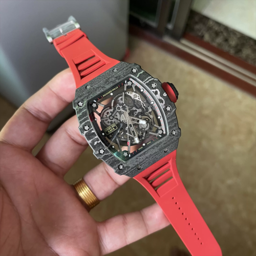 소닉공장 리차드밀 라파엘 나달 RM35-02 블랙 카본 / 레드 러버밴드