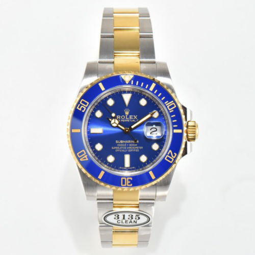 클린공장 롤렉스 서브마리너 블루 다이얼 옐로우 골드 콤비 40mm 116613
