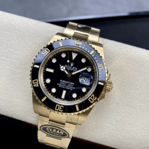 클린공장 롤렉스 신형 서브마리너 블랙 다이얼 옐로우 골드 금통 41mm 126618