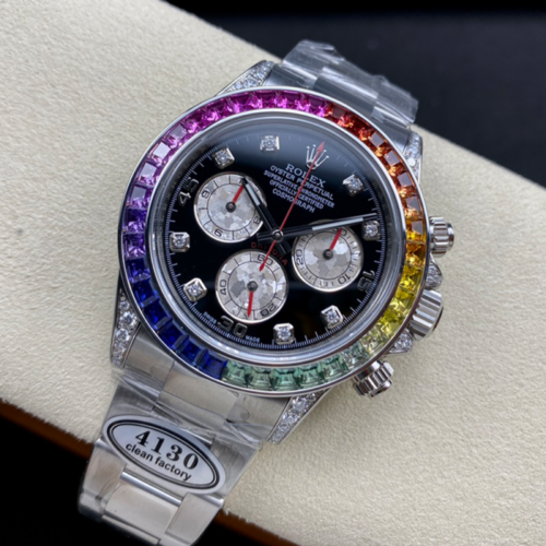 클린공장 롤렉스 데이토나 레인보우 베젤 블랙 8P 다이얼 116599