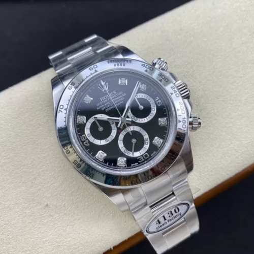 클린공장 롤렉스 데이토나 블랙 8P 다이얼 화이트 골드 116509