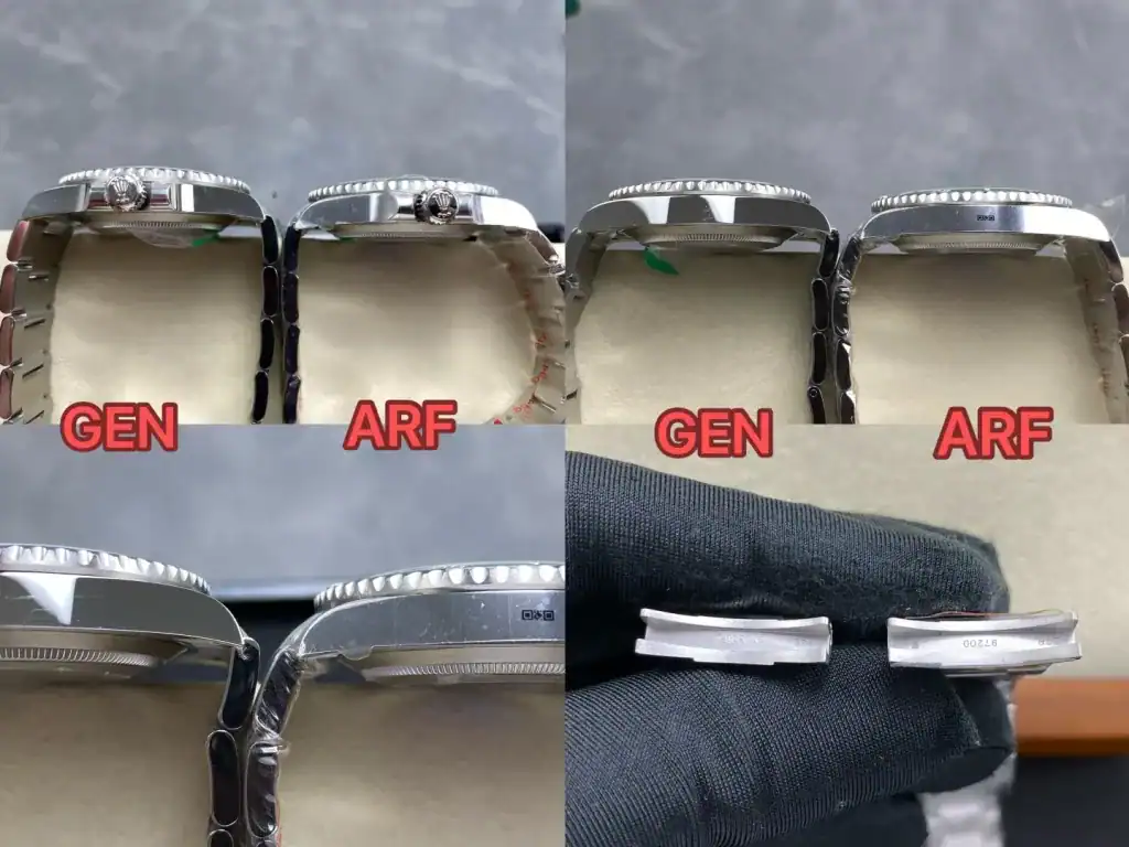 클론엑스워치 프리미엄 레플리카 시계의 차이점 비교 사진입니다.