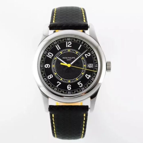 PPF공장 파텍필립 칼라트라바 블랙 / 옐로우 다이얼 40mm 6007G