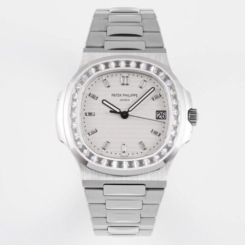 PPF공장 파텍필립 노틸러스 화이트 다이아 다이얼 다이아 베젤 5711