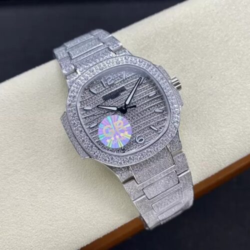 GR공장 파텍필립 노틸러스 풀파베 세팅 화이트골드 7118