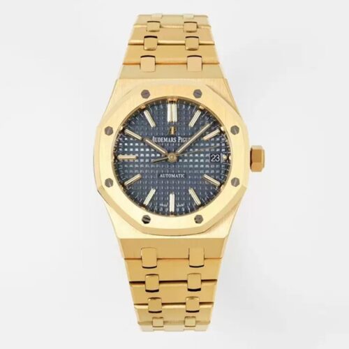 IP공장 오데마피게 로얄오크 청판 다이얼 옐로우 골드 금통 37mm 15450
