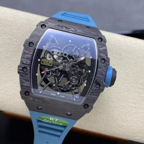 R7공장 리차드밀 라파엘 나달 RM35-02 블랙 카본 / 블루 러버밴드