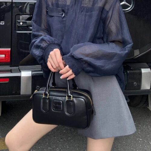 미우미우 아르카디 스몰 백 블랙