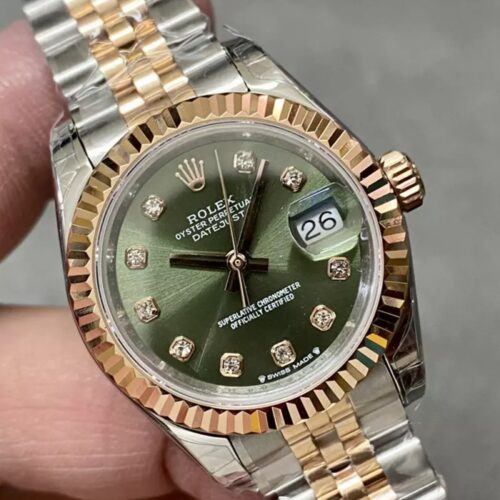 GS공장 롤렉스 데이저스트 28mm 그린 10P 다이얼 로즈골드 콤비 279171