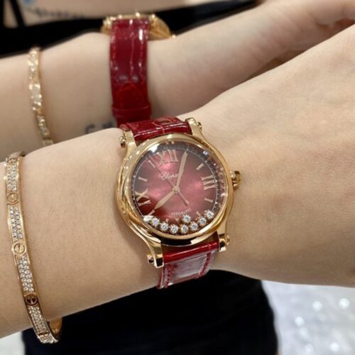 HW공장 쇼파드 해피 스포트 33mm 레드 다이얼 275378-5005