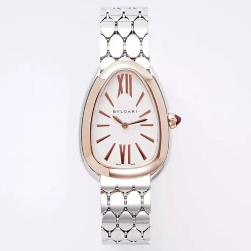 BV공장 불가리 세르펜티 세두토리 워치 화이트 다이얼 콤비 33mm 103144