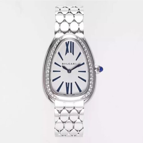 BV공장 불가리 세르펜티 세두토리 워치 화이트 다이얼 다이아 베젤 33mm 103148