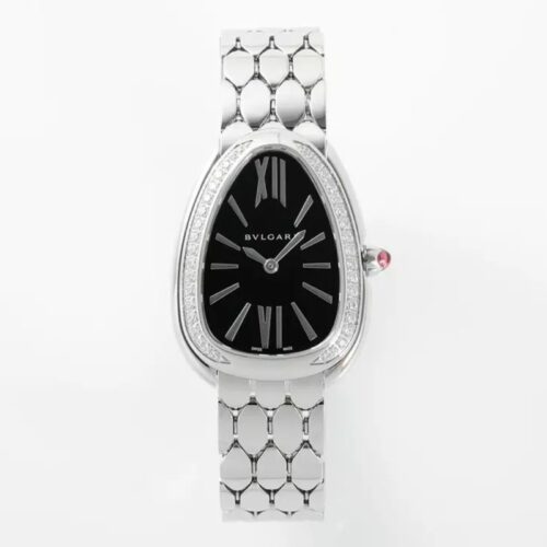 BV공장 불가리 세르펜티 세두토리 워치 블랙 다이얼 다이아 베젤 33mm 103449