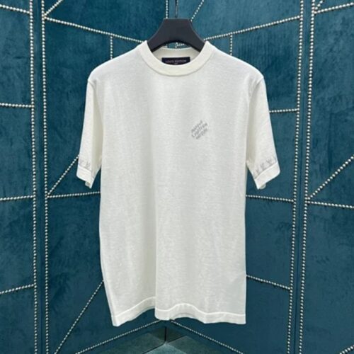 루이비통 쇼트 슬리브드 코튼 크루넥 화이트