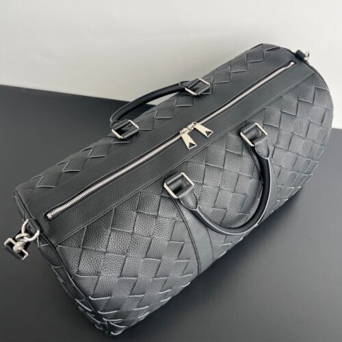 보테가베네타 페이디드 레더 미디엄 보스턴 백 블랙 795287