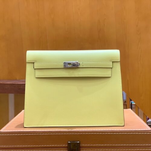 그린엘 에르메스 켈리 단스 스위프트 옐로우 실버 버클