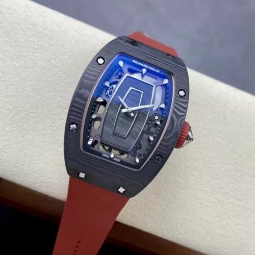 G+공장 리차드밀 RM07-01 블랙 카본 레드 러버밴드