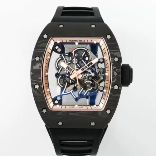 ZF공장 리차드밀 부바왓슨 RM-055 블랙카본 / 골드 / 블랙 러버밴드