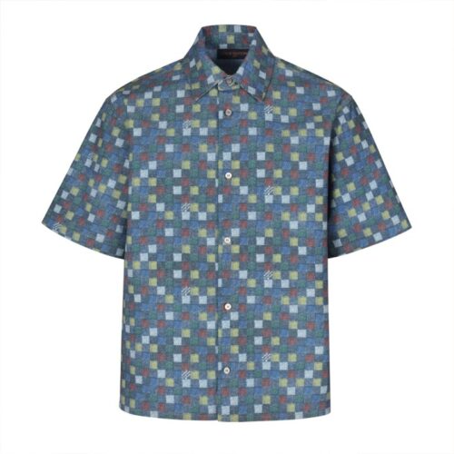 루이비통 다미에 샴브레이 쇼트 슬리브드 셔츠