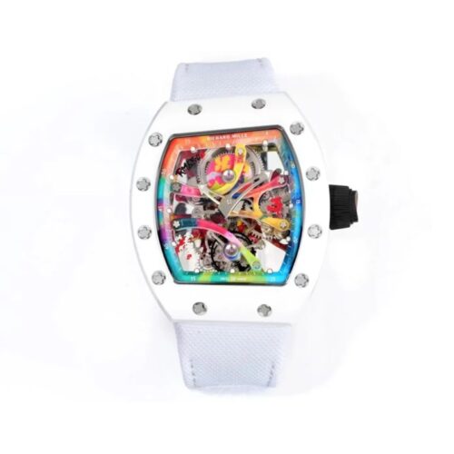 RM공장 리차드밀 요한 블레이크 RM68-01 화이트 세라믹 케이스 / 화이트 스트랩 밴드